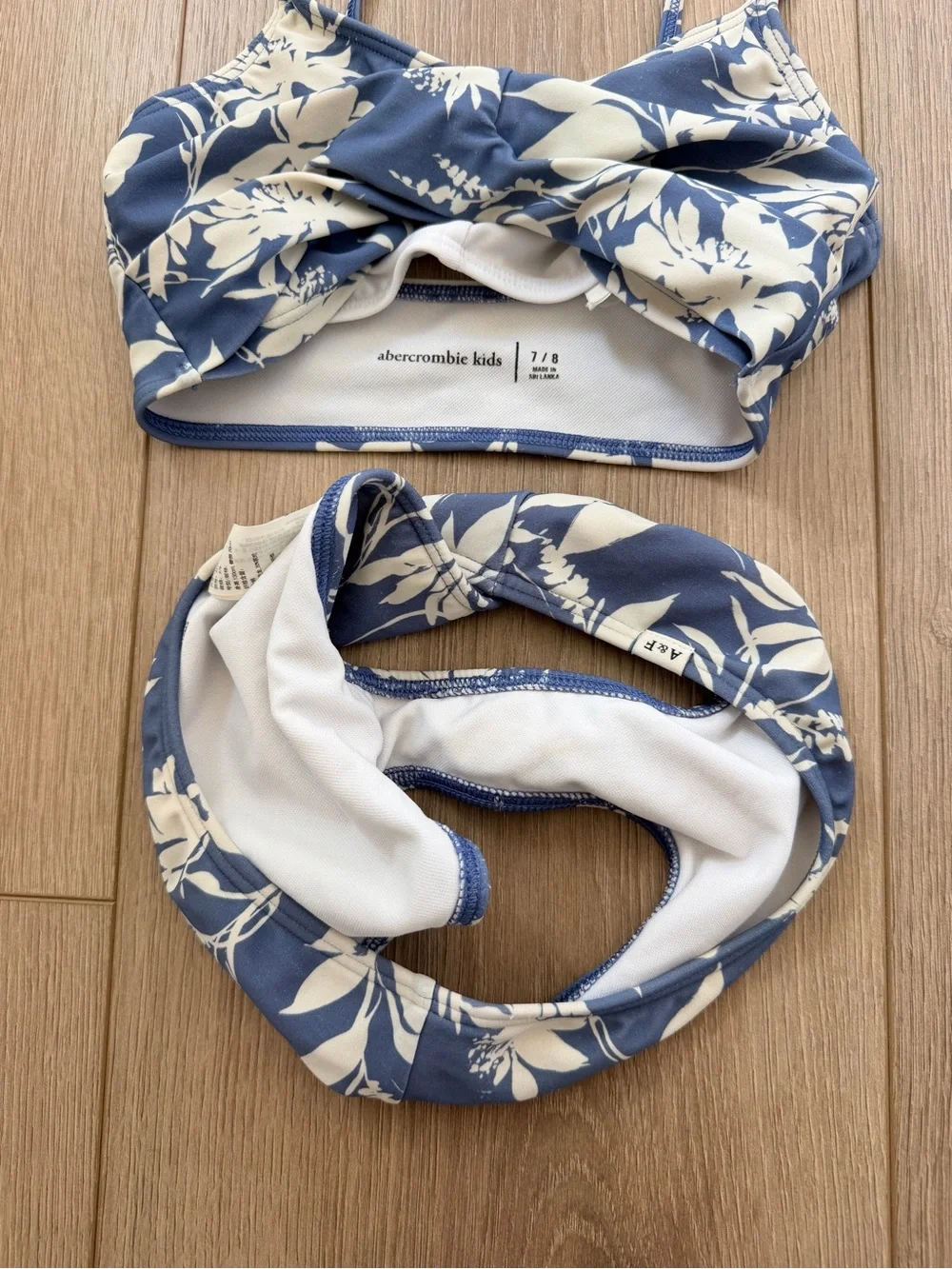 abercrombie kids Navy Floral Two-Piece Bikini Set